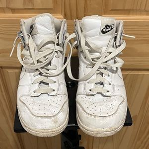 COPY - White leather custom ordered Nike high tops